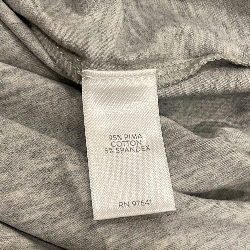NEW Pure J Jill WOMENS LARGE PETITE Gray Stretch Long-Sleeve Shirttail Tee Shirt - Picture 14 of 16